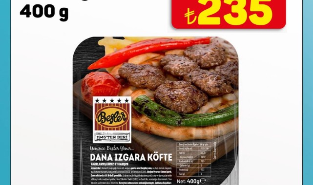 A101'de 8-11 Ocak Tarihleri Arasında Beşler Dana Köfte İndirimi