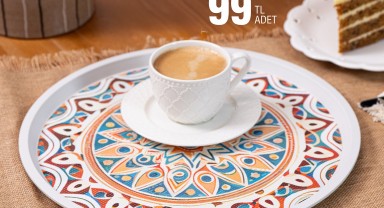 BİM Aktüel Ürünler Kataloğunda Yuvarlak Tepsi 99 TL Fiyatıyla