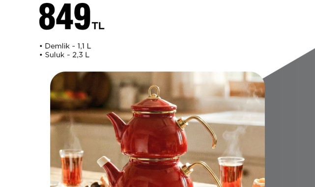 BİM Aktüel Ürünleri: Emaye Çaydanlık Takımı Haftanın Yıldızı