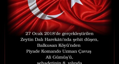 Ermenek Belediyesi Şehit Piyade Komando Uzman Çavuş Ali Gümüş'ü Anıyor
