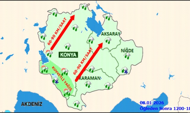Karaman'da Kuvvetli Rüzgar ve Yağış Uyarısı: Haftalık Hava Tahmini