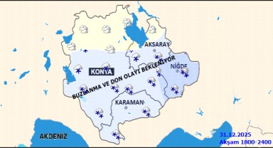 MGM'den Karaman İçin 1 Ocak Kar Yağışı ve Don Uyarısı