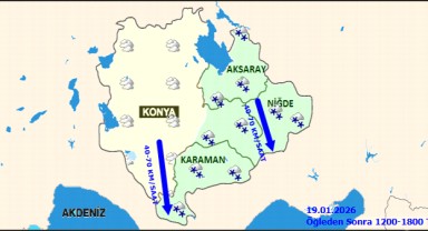 MGM'den Karaman İçin Kar Yağışı ve Kuvvetli Rüzgar Uyarısı