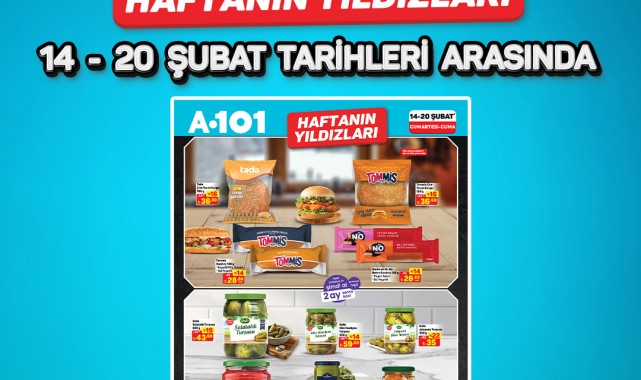 A101'de 14-20 Şubat Haftasının Yıldız Ürünleri Kampanyası Başlıyor