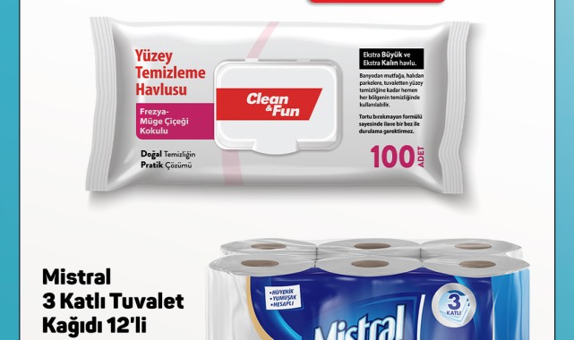 A101'de 18 Şubat - 31 Mart Arası Temizlik Ürünleri Kampanyası Başladı