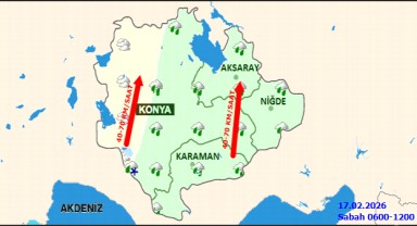 Karaman'da 17 Şubat'ta Yağmurlu Hava: Sıcaklıklar Mevsim Normallerinin Üzerinde