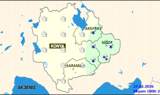 Karaman'da Hava Durumu: Parçalı Bulutlu ve Kar Yağışlı