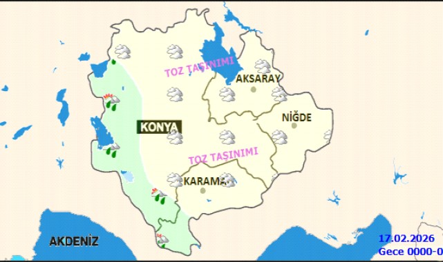 Karaman'da Toz Taşınımı ve Kuvvetli Rüzgar Bekleniyor