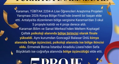 Karaman'dan TÜBİTAK 2204-A Projeleri'nde Büyük Başarı