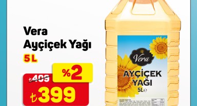 A101'de Vera Ayçiçek Yağı Kampanyası: 25-27 Mart Fırsatı