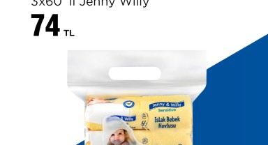 BİM'de 27-30 Mart Haftasında Jenny & Willy Islak Havlu Kampanyası