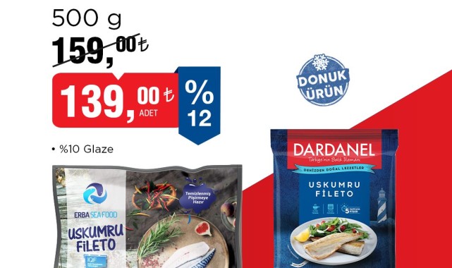 BİM'den Kaçırılmayacak Fırsat: Uskumru Fileto 6-9 Mart Arasında Mağazalarda