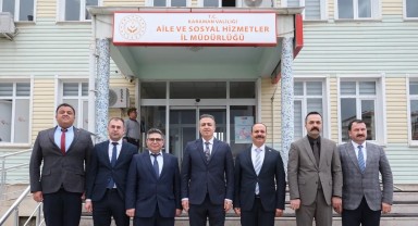 Karaman Valisi Çiçek, Aile ve Sosyal Hizmetler İl Müdürlüğünü Ziyaret Etti