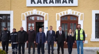 Karaman Valisi Hayrettin Çiçek Gar Müdürlüğünü Ziyaret Etti