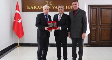 Karaman Valisi Hayrettin Çiçek'e HOKAF ve Kılbasan Köyü Muhtarından Ziyaret