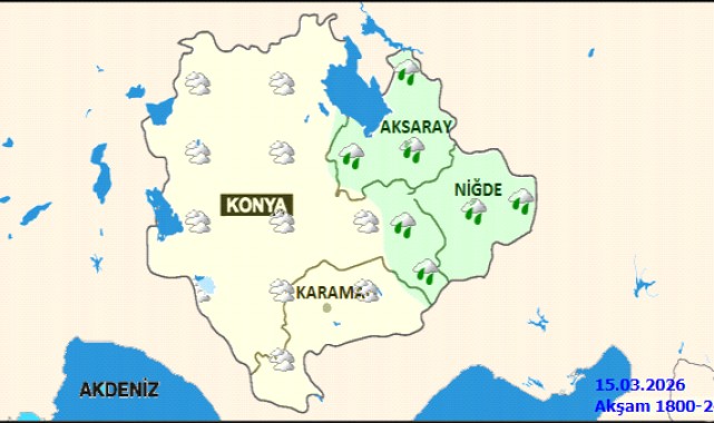Karaman'da Bugün ve 5 Günlük Hava Durumu: Parçalı Bulutlu ve 15°C