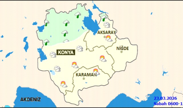 Karaman'da Yağışlı Hava Etkili Olacak