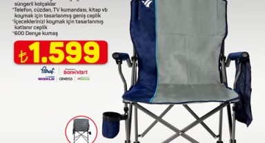 A101'den Kamp Severlere: Lüks Katlanabilir Kamp Sandalyesi Raflarda