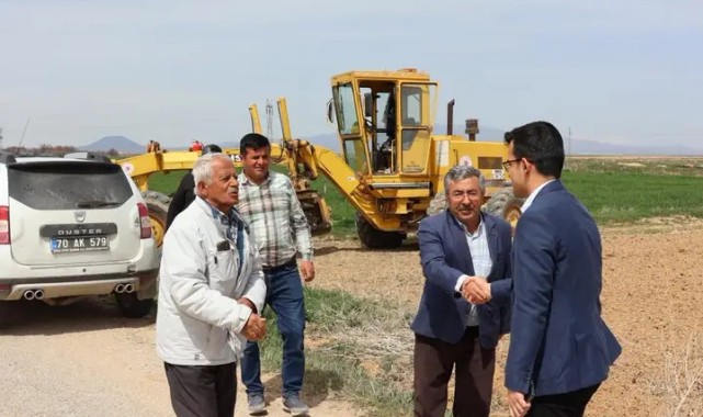 Ayrancı Kaymakamı Bünyamin İlkay, Kavuklar Köyü Kumlama Çalışmalarını İnceledi