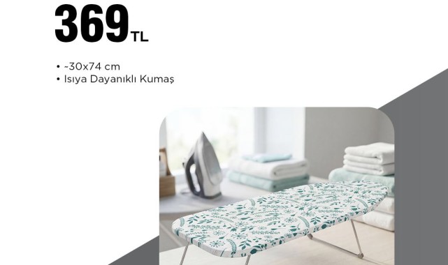 BİM'de Yeni Ürünler: Casilda Home Mini Ütü Masası Raflarda Yerini Alıyor