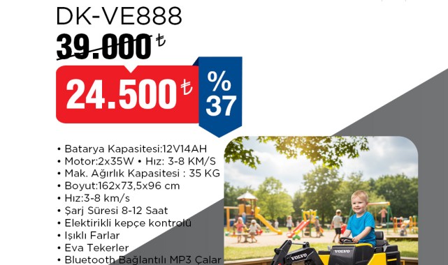 BİM'den Çocuklara Özel Akülü Volvo Kepçe Kampanyası