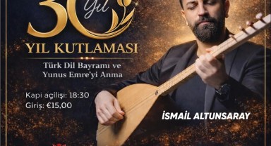 İsmail Altunsaray, Hollanda Karamanlılar Federasyonu'nun 30. Yıl Kutlamalarında Sahne Alacak