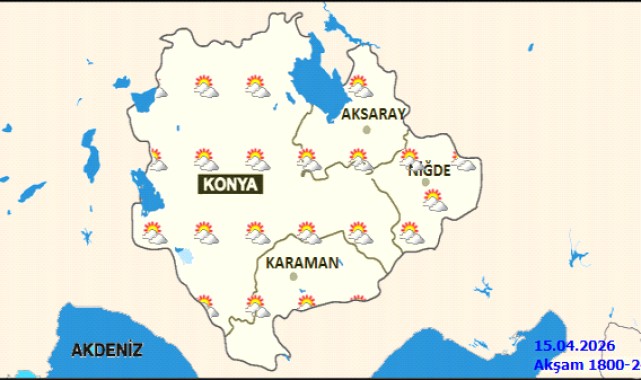 Karaman'da 15 Nisan Hava Durumu: Parçalı Bulutlu, Sıcaklık 21 Derece