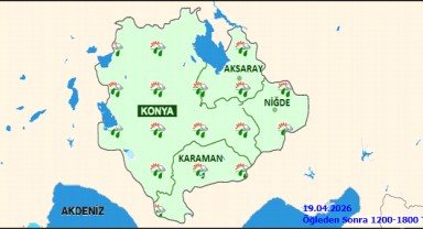 Karaman'da 19 Nisan Pazar Günü Sağanak Yağış Bekleniyor