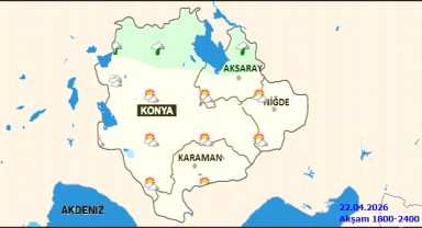 Karaman'da 23 Nisan Hava Durumu: Parçalı Bulutlu, Sıcaklık 19°C