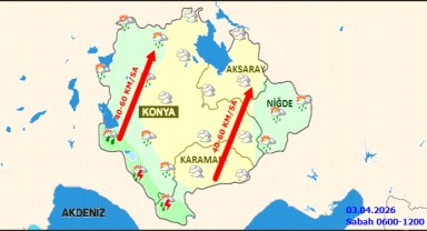 Karaman'da Bugün Sağanak Yağış Bekleniyor