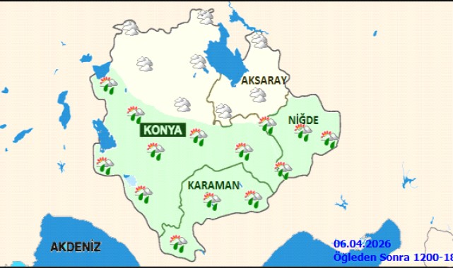 Karaman'da Hafta Sonu Yağışlı, Sıcaklıklar Mevsim Normallerinde
