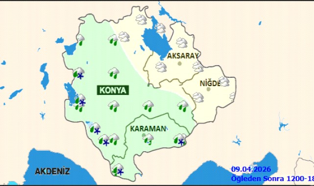 Karaman'da Yağmurlu Hava Etkili Olacak, Don Tehlikesi Uyarısı