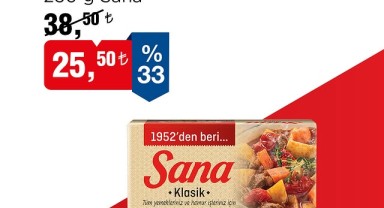 BİM'de 9-11 Mayıs Tarihlerinde Sana Paket Margarin İndirimi