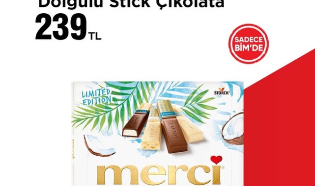 BİM'de Merci Hindistan Cevizli Çikolata Kampanyası Başladı