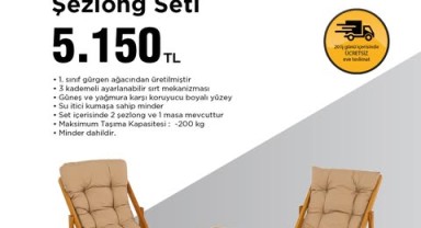 BİM'den 6 Mayıs'ta Başlayacak Yeni Ürün Kampanyası: Ahşap Katlanabilir Şezlong Seti