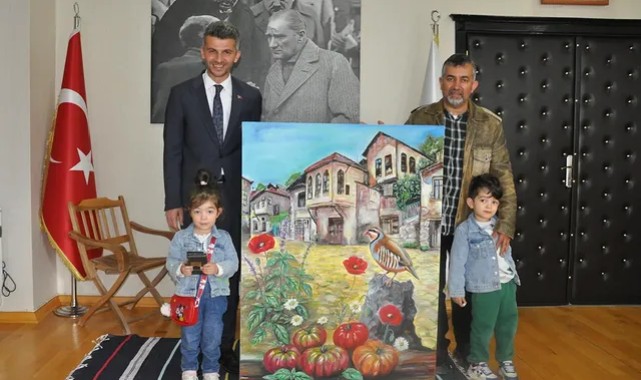 Ermenek Belediye Başkanı Mustafa Bozcu'dan Resim Öğretmeni Mehmet Satırlı'ya Ziyaret Teşekkürü