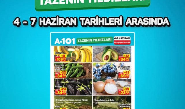 A101'de Meyve ve Sebze İndirimleri 4-7 Haziran'da Başlıyor