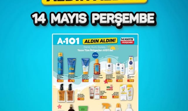 A101'den Yaz Kampanyası: Güneş Kremi ve Yazlık Ürünler 14 Mayıs'ta Raflarda