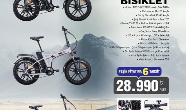 BİM Mobil Uygulamasına Özel Elektrikli Bisiklet Kampanyası Başladı