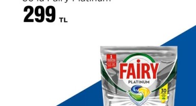 BİM'de Fairy Platinum Bulaşık Makinesi Kapsülü 299 TL'ye