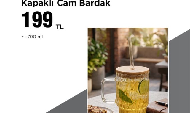 BİM'den 12 Haziran'da Yeni Ürün: Borosilikat Pipetli Cam Bardak