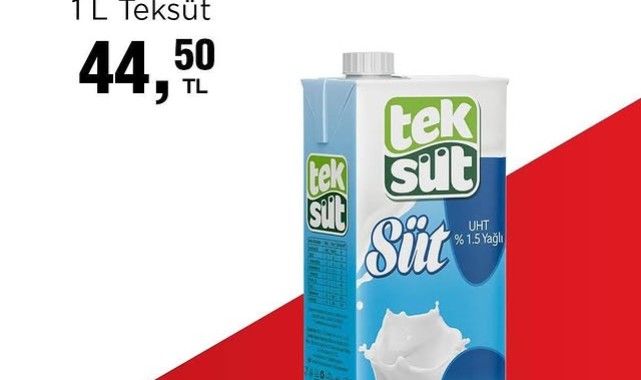 BİM'den Süt İndirimi: 1 Litre Teksüt 44,50 TL'den Başlıyor