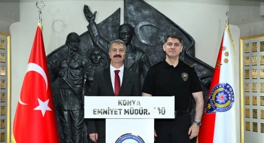 Karaman Emniyet Müdürü Mehmet Turhan, Konya Emniyet Müdürü Necmettin Koç'u Ziyaret Etti