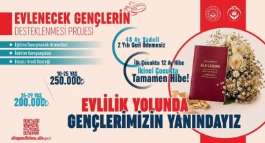 Karaman'da Evlenecek Gençlere Aile ve Sosyal Hizmetler Müdürlüğü'nden Destek
