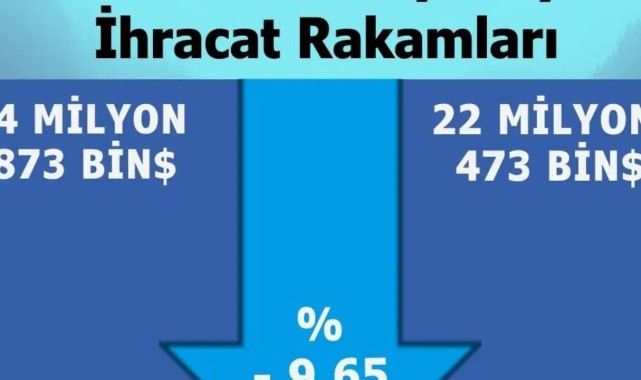 Karaman'da Mayıs İhracatı Yüzde 9,65 Düştü