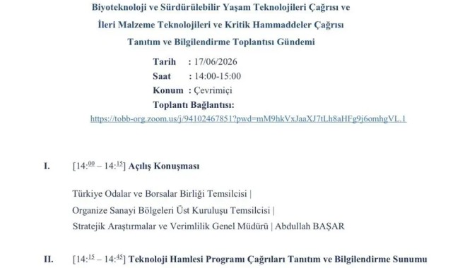 Sanayi ve Teknoloji Bakanlığı'ndan Biyoteknoloji ve Malzeme Teknolojileri Çağrıları Açıldı