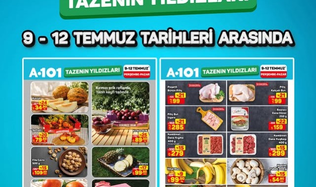 A101'de 9-12 Temmuz Haftası Meyve ve Gıda İndirimleri Başlıyor
