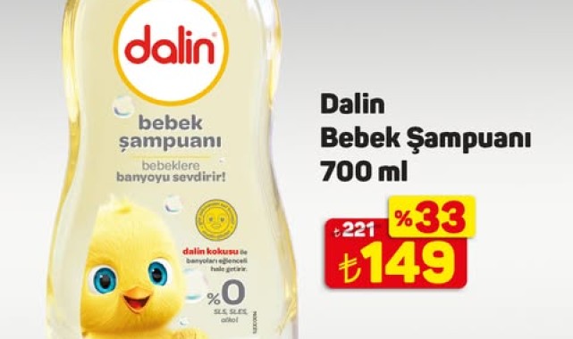 A101'de Bebek Şampuanı Kampanyası: Dalin 700 ml Sadece 149 TL