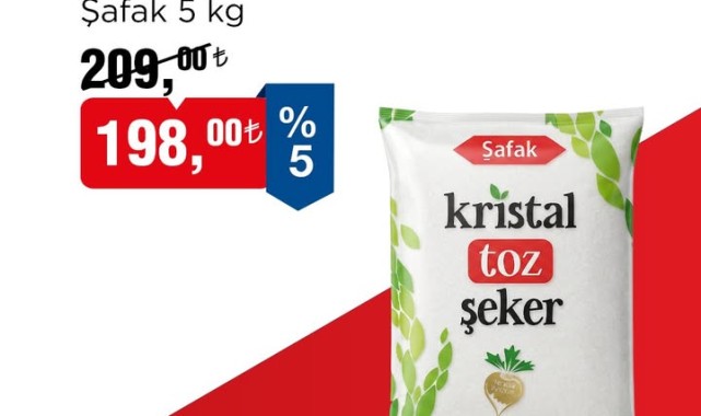 BİM'de Şafak Toz Şeker İndirimi: 5 Kg 198 TL'ye