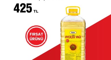 BİM'de Sole Ayçiçek Yağı 5 L 425 TL'ye Satışta